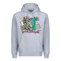 Heather Grey speech therapist Premium Hoodie - AdoDesignShop
