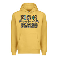 Antique Gold Racing Is My Favorite Season Premium Hoodie - CowhideDigitalArt