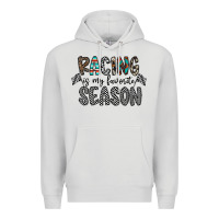 Dove Grey Racing Is My Favorite Season Premium Hoodie - CowhideDigitalArt