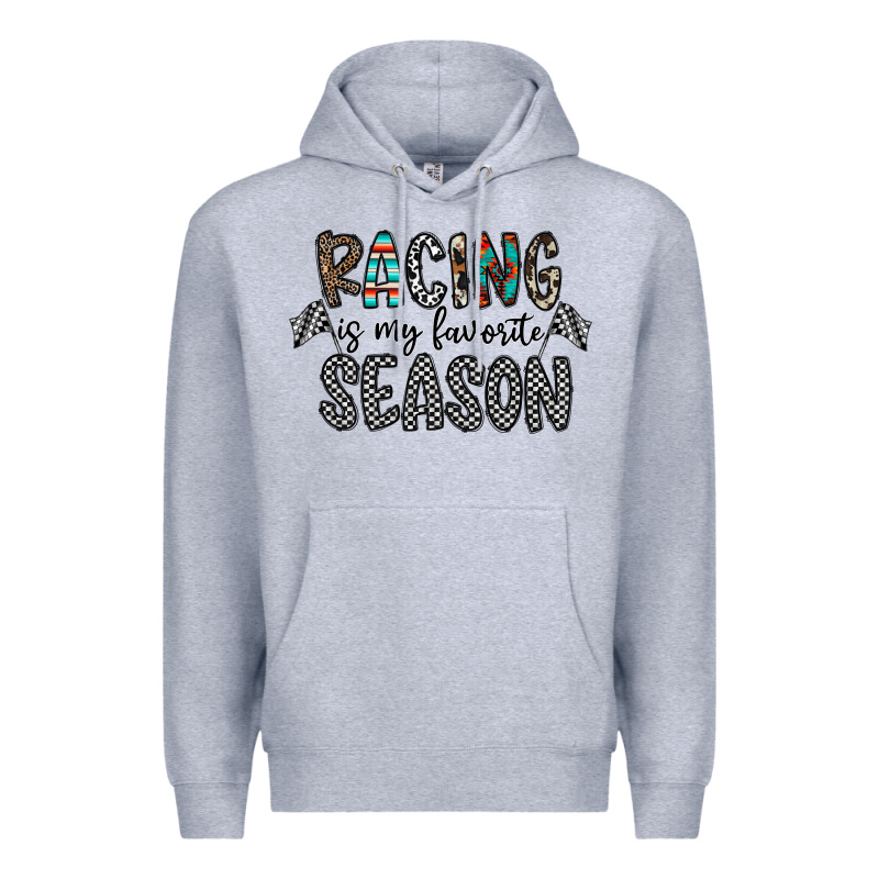 Racing Is My Favorite Season Premium Hoodie by CowhideDigitalArt | Teevron