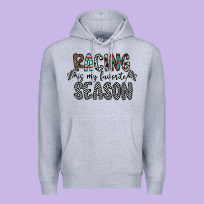 Racing Is My Favorite Season Premium Hoodie Designed By Cowhidedigitalart