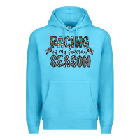 Ocean Blue Racing Is My Favorite Season Premium Hoodie - CowhideDigitalArt