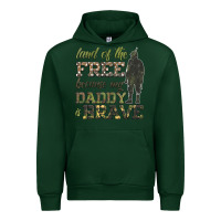 Forest Green land of the free because my daddy is brave Urban Hoodie - HRA Design Shop