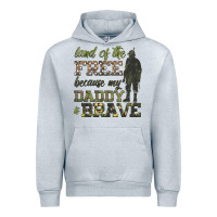 Heather Grey land of the free because my daddy is brave Urban Hoodie - HRA Design Shop