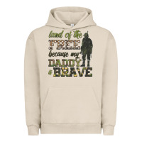 Pigment French Oak land of the free because my daddy is brave Urban Hoodie - HRA Design Shop