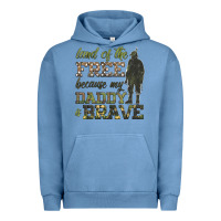 Pigment Pebble Blue land of the free because my daddy is brave Urban Hoodie - HRA Design Shop