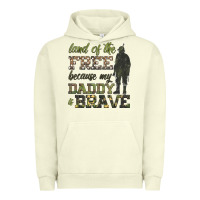 Pigment Pistachio land of the free because my daddy is brave Urban Hoodie - HRA Design Shop