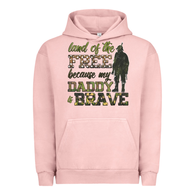 Land Of The Free Because My Daddy Is Brave Urban Hoodie by HRA Design Shop | Teevron