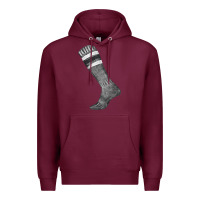 Burgundy black sock fa element Premium Hoodie - FaDigitalArtStudio