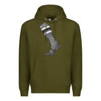 Army Green black sock fa element Premium Hoodie - FaDigitalArtStudio