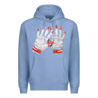 Colony Blue batting gloves Premium Hoodie - FaDigitalArtStudio