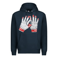 Navy batting gloves Premium Hoodie - FaDigitalArtStudio