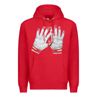 Red batting gloves Premium Hoodie - FaDigitalArtStudio