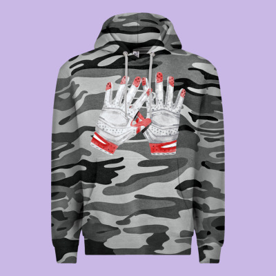 Batting Gloves Premium Hoodie Designed By Fadigitalartstudio
