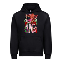 Black love cow valentine Urban Hoodie - RacoonDesign