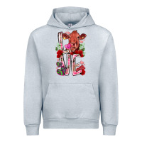 Heather Grey love cow valentine Urban Hoodie - RacoonDesign
