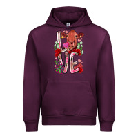 Mauve Wine love cow valentine Urban Hoodie - RacoonDesign