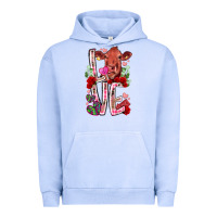 Pigment Grape Ice love cow valentine Urban Hoodie - RacoonDesign