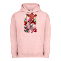 Pigment Salmon love cow valentine Urban Hoodie - RacoonDesign