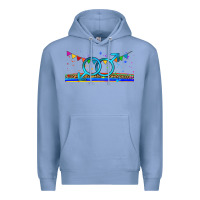 Colony Blue lgbtq gay  libbey glass Premium Hoodie - HRA Design Shop