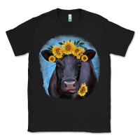 Black Black Angus with Sunflower Classic Tee - Jasminsmagicworld