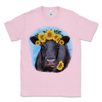 Bubblegum Pink Black Angus with Sunflower Classic Tee - Jasminsmagicworld