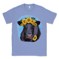 Colony Blue Black Angus with Sunflower Classic Tee - Jasminsmagicworld