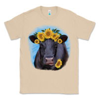 Mushroom Black Angus with Sunflower Classic Tee - Jasminsmagicworld
