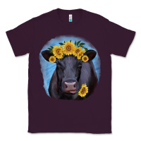Plum Black Angus with Sunflower Classic Tee - Jasminsmagicworld