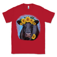 Red Black Angus with Sunflower Classic Tee - Jasminsmagicworld
