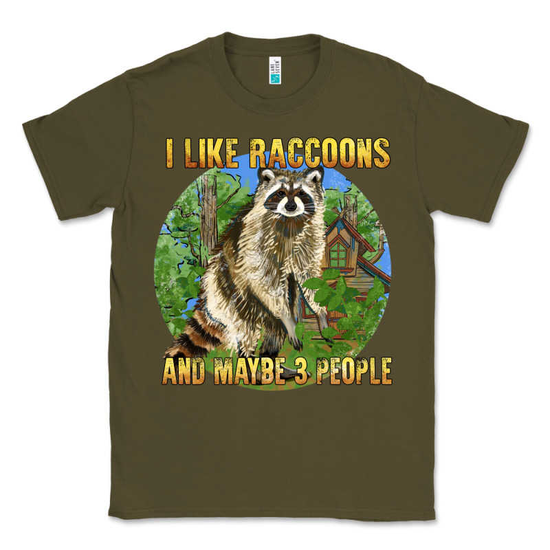 I Like Raccoons And 3 People Classic Tee by BarkalooDesign | Teevron