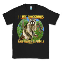 Black i like raccoons and 3 people Classic Tee - BarkalooDesign