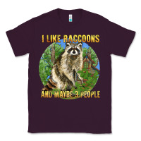Plum i like raccoons and 3 people Classic Tee - BarkalooDesign