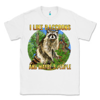 White i like raccoons and 3 people Classic Tee - BarkalooDesign