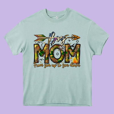 Boy Mom From Son Up To Son Down Heavy Core Tee Designed By Cowhidedigitalart