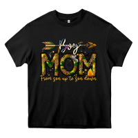 Black Boy Mom From Son Up To Son Down Heavy Core Tee - CowhideDigitalArt