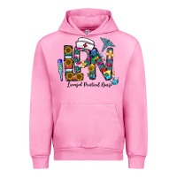 Fuchsia Pink lpn licensed practial nurse Urban Hoodie - CowhideDigitalArt