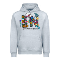 Heather Grey lpn licensed practial nurse Urban Hoodie - CowhideDigitalArt