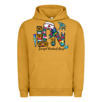 Pigment Peanut Butter lpn licensed practial nurse Urban Hoodie - CowhideDigitalArt