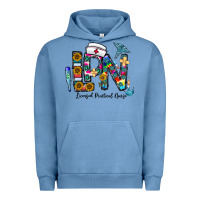 Pigment Pebble Blue lpn licensed practial nurse Urban Hoodie - CowhideDigitalArt
