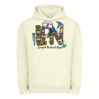 Pigment Pistachio lpn licensed practial nurse Urban Hoodie - CowhideDigitalArt