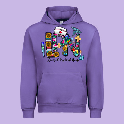 Lpn Licensed Practial Nurse Urban Hoodie Designed By Cowhidedigitalart