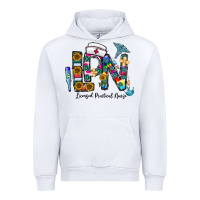 White lpn licensed practial nurse Urban Hoodie - CowhideDigitalArt