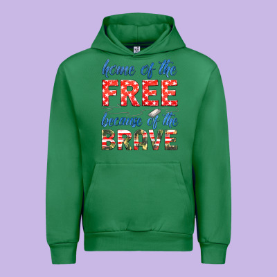 Home Of The Free Because Of The Brave Urban Hoodie Designed By Hra Design Shop