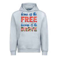 Heather Grey home of the free because of the brave Urban Hoodie - HRA Design Shop