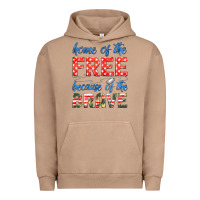 Pigment Burro home of the free because of the brave Urban Hoodie - HRA Design Shop