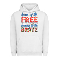Pigment Lunar Rock home of the free because of the brave Urban Hoodie - HRA Design Shop