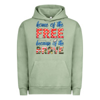 Pigment Oil Green home of the free because of the brave Urban Hoodie - HRA Design Shop