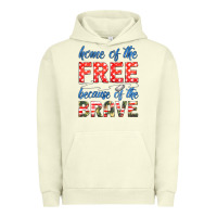 Pigment Pistachio home of the free because of the brave Urban Hoodie - HRA Design Shop
