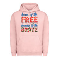 Pigment Salmon home of the free because of the brave Urban Hoodie - HRA Design Shop